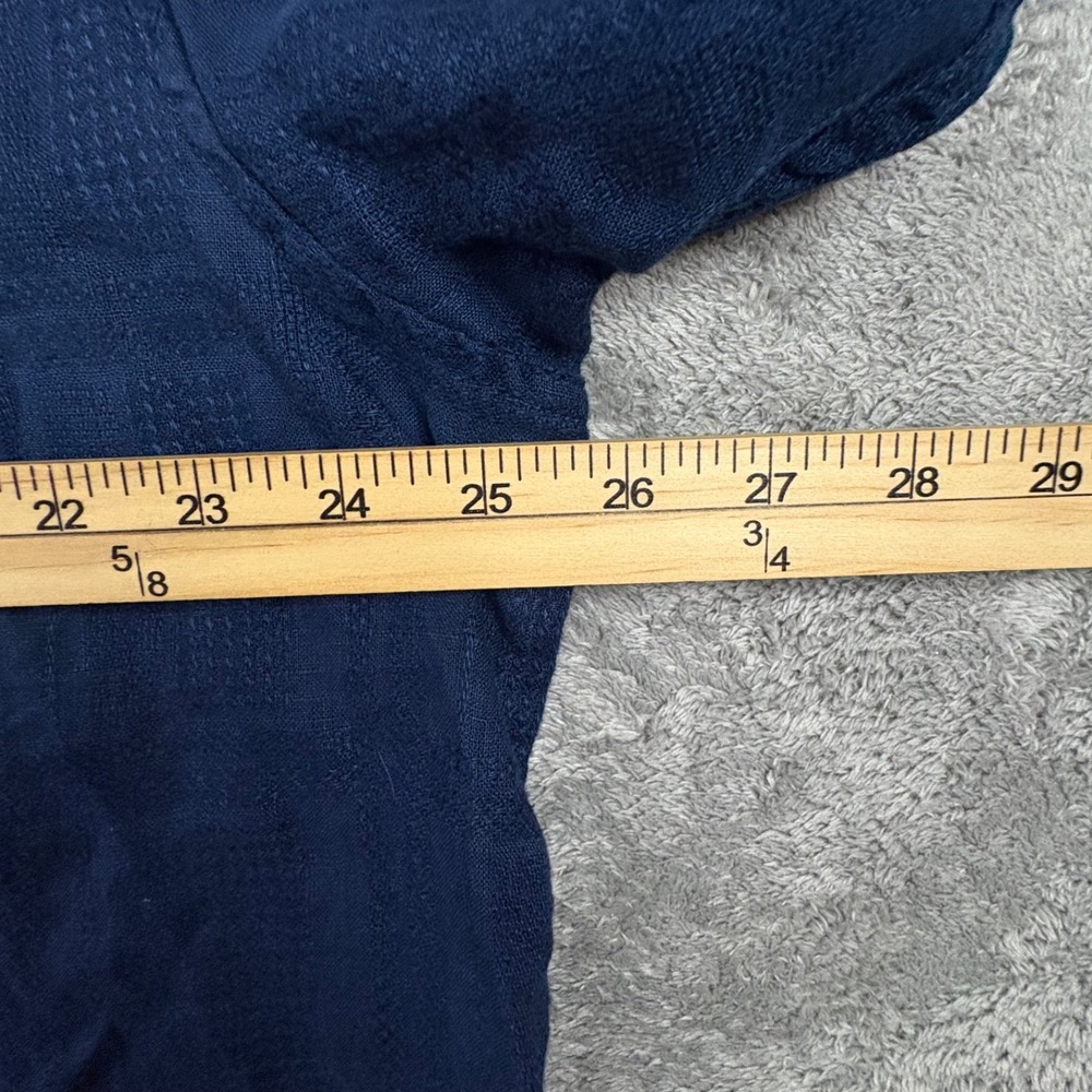 Tommy Bahama Men's XL Navy Linen Jacquard LS Button Up Shirt SEE DESCRIPTION - Picture 10 of 13